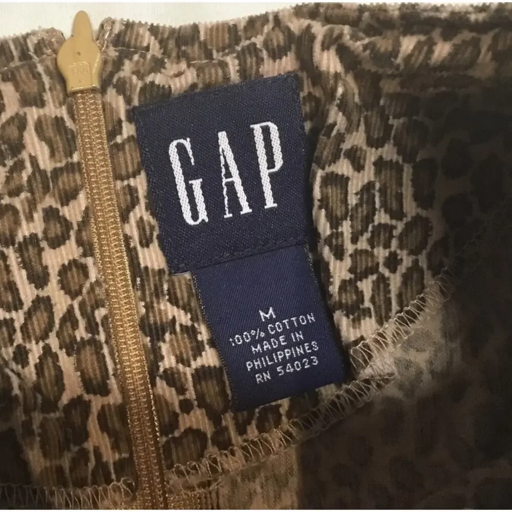 Gap Corduroy Animal Print Dress